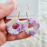 Purple Faux Stone Earrings