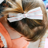 Gold & White Polka Dot Leni Bow, Infant or Toddler Hair Bow