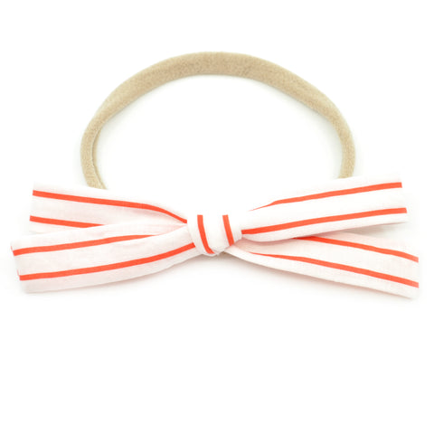 Candy Cane Stripe Leni Bow, Infant or Toddler Hair Bow