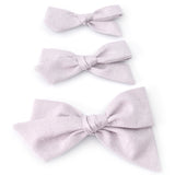Lilac Shimmer Evy Bow, Newborn Headband or Clip