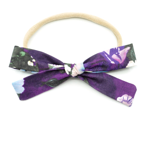 Purple Floral Leni Bow