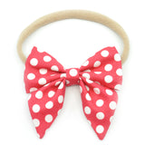 Strawberry Red & White Polka Dot Elle Bow, Toddler Hairclip