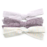 Linen Leni Bow in 11 colors, Newborn Headband or Clip
