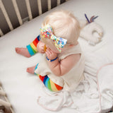 Magenta Linen Evy Bow, Newborn Headband