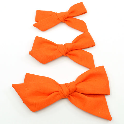 Orange Evy Bow, Newborn Headband