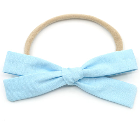 Ice Blue Leni Bow, Headband or Clip