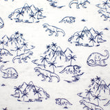 Navy Dinosaurs & Volcanoes Bow Tie OR Anna Bow