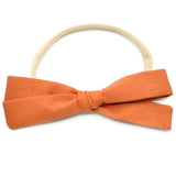 Burnt Orange Leni Bow, Headband or Clip