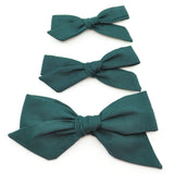 Spruce Green Evy Bow, Newborn Headband or Clip