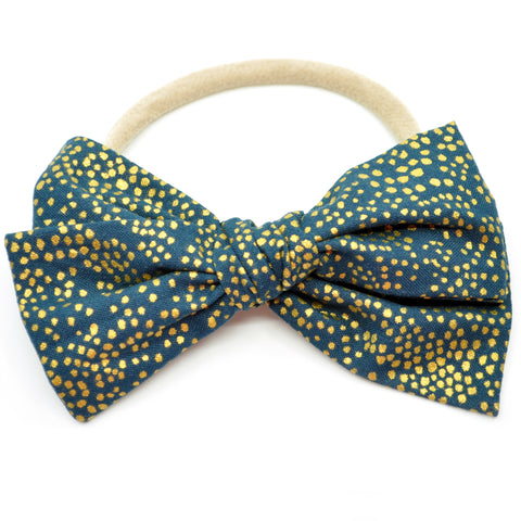 Rifle Paper Co Gold Polka Dots in Hunter Rona Bow