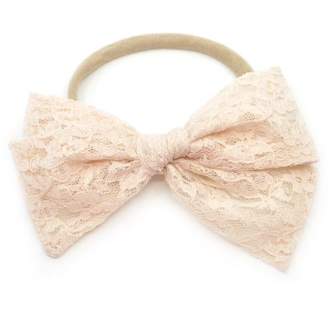 Champagne Lace Rona Bow