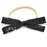 Black Lace Leni Bow, Infant or Toddler Hair Bow