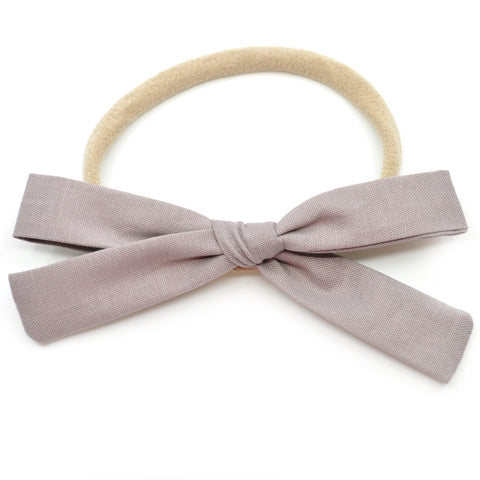Taupe Leni Bow, Infant or Toddler Hair Bow
