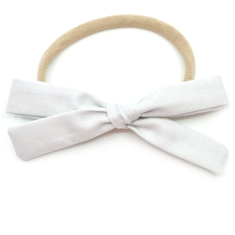 Silver Leni Bow, Infant or Toddler Hair Bow