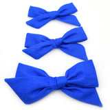 Cobalt Blue Evy Bow, Newborn Headband or Clip