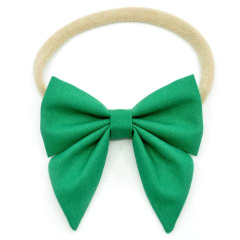 Emerald Green Elle Bow, Toddler Hairclip