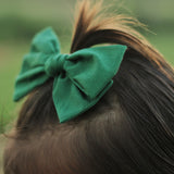 Teal with Metallic Copper Dots Rona Bow
