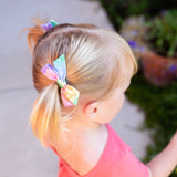 Metallic Watercolor Floral Evy Bow, Newborn Headband or Clip