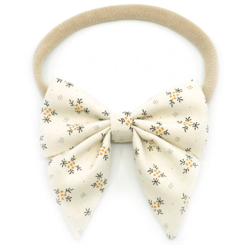 Ivory Fall Sprigs Elle Bow, Toddler Hairclip