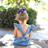 Purple Floral Rona Bow