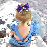 Vintage Ivory, Blue & Rust Floral Rona Bow