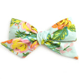 Mint Floral Rifle Paper Co Large Evy Bow