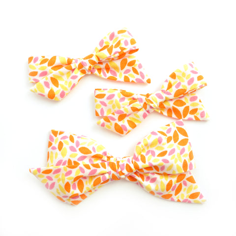 Neon Orange, Yellow, and Pink Petals Evy Bow