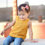 Yellow Gingham Bow Tie OR Anna Bow