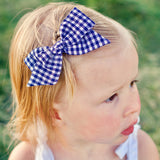 Tiny Pink Flowers Evy Bow, Newborn Headband or Clip