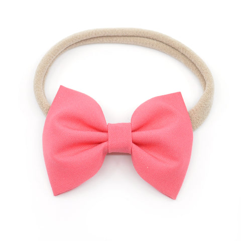 Watermelon Pink Belle Bow, Classic Hairbow