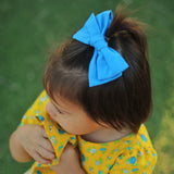 Dark Periwinkle Floral Rona Bow